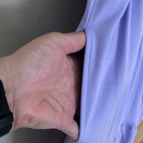 Cotton knit Dress. Cottagecore. Amazon Aware. XXL fits 1X. Plus size. Lavender. - Picture 4 of 8